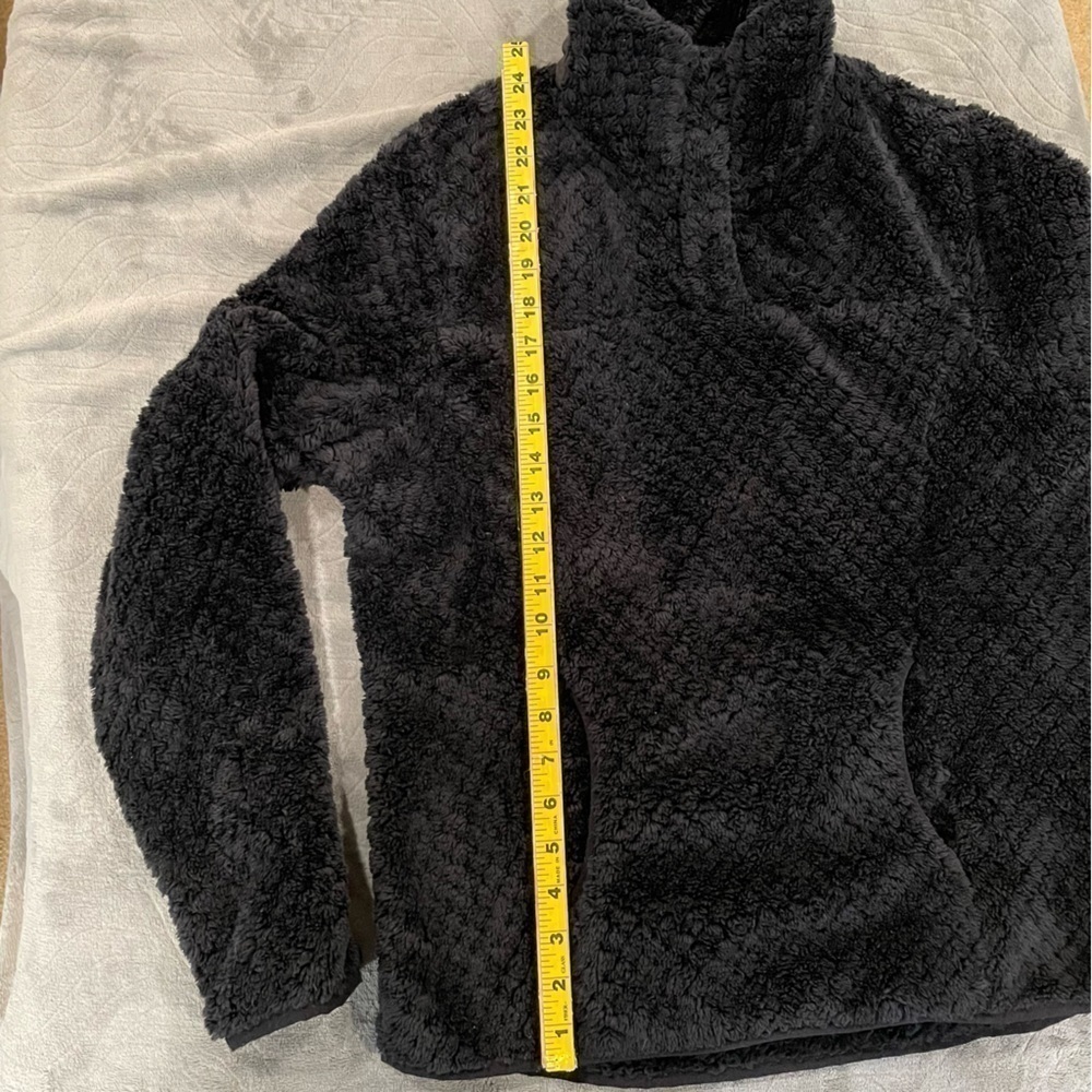 Marika Allie Plush Fleece Mockneck Pullover Jacket Sweatshirt Small Black Sherpa - Picture 7 of 8
